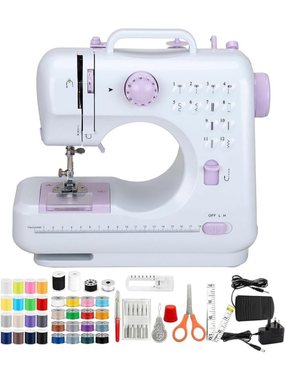 Portable Mini Electric Sewing Machine for Beginners - 12 Built-in Stitches, 2